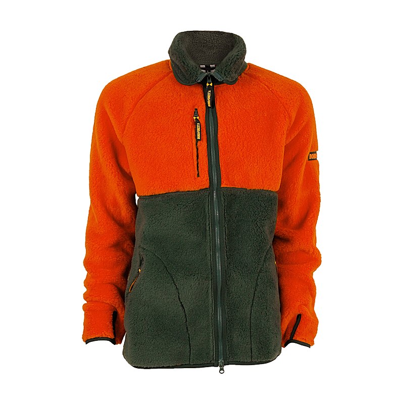 Nordforest Faserpelzjacke Smaland, orange-grün, Größe 3XL