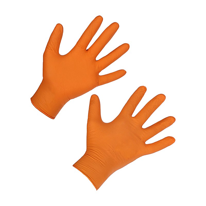 Nitril Einmalhandschuhe X-Grip, orange, Größe XXL