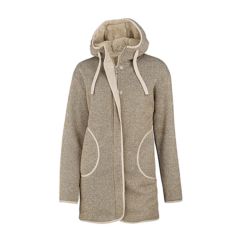CMP Strickfleeceparka, kaki mel, Größe 46