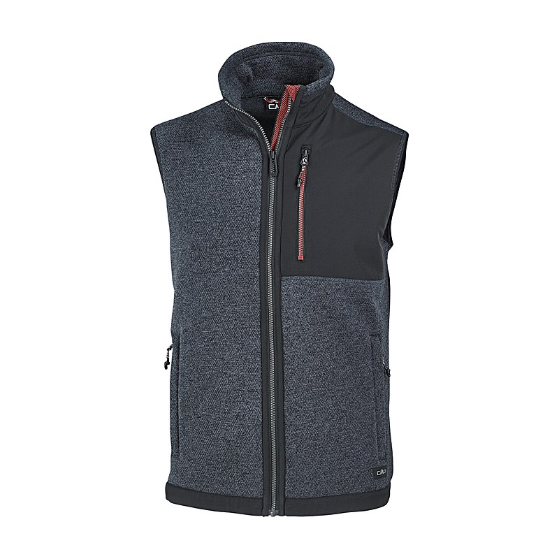 CMP Strickfleeceweste, carbone mel, Größe 52