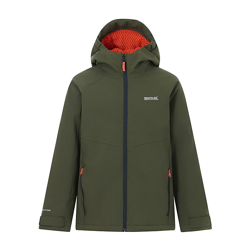 Regatta Funktionsjacke Hillain Warm Lined, dark khaki-rooibos tea, Größe 152