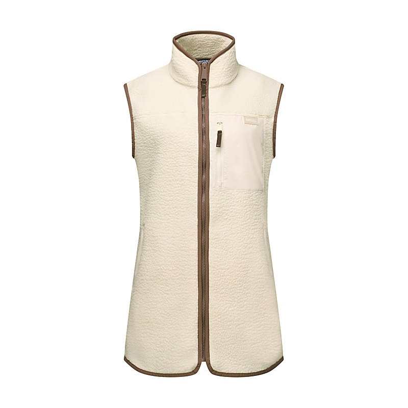 Regatta Fleeceweste Frankie Borg Longline, light vanilla-mocha, Größe 36