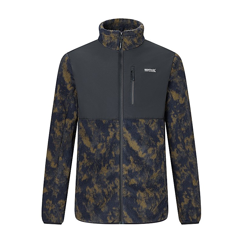 Regatta Fleecejacke Morran, textured print-black, Größe XXL