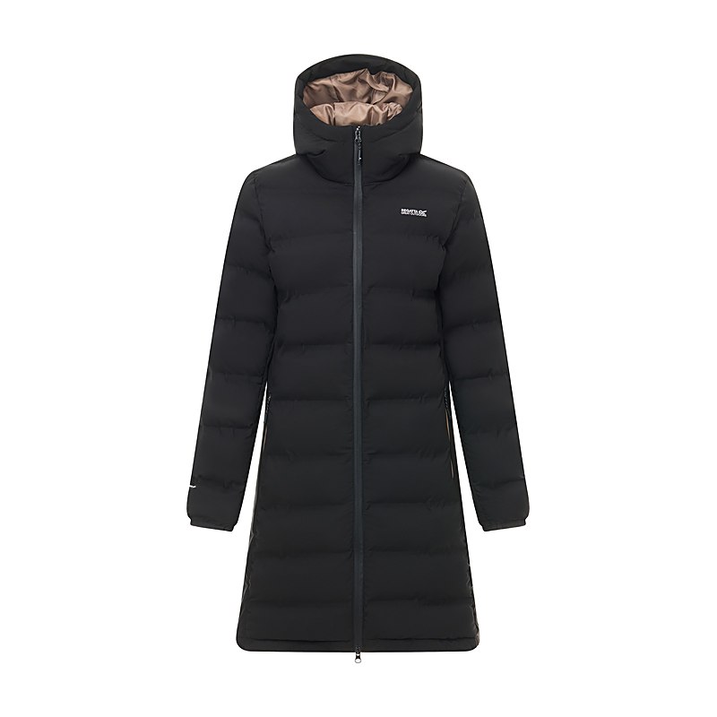 Regatta Steppmantel Altoro Thermal Long Length, black-mocha, Größe 44