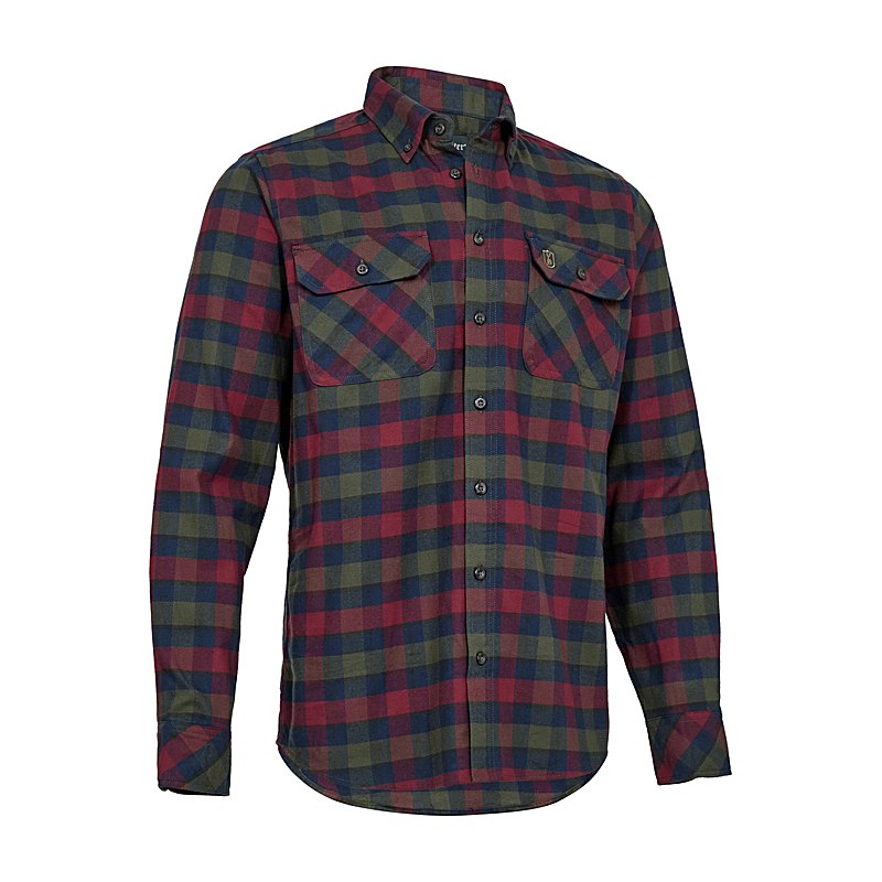Deerhunter Langarmhemd Cooper, red check, Größe 43/44