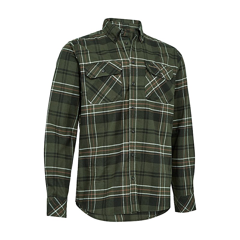 Deerhunter Langarmhemd Caleb, green check, Größe 43/44