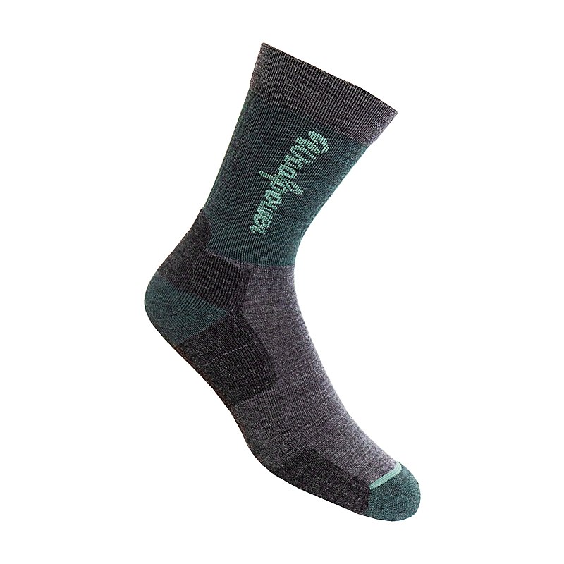 Woolpower Socken Logo Motion, forest green, Größe 36/39