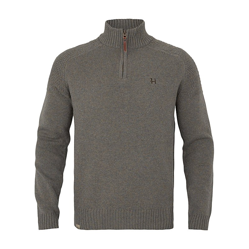 Härkila Pullover Vincent Merino Half Zip, dark sand, Größe 3XL