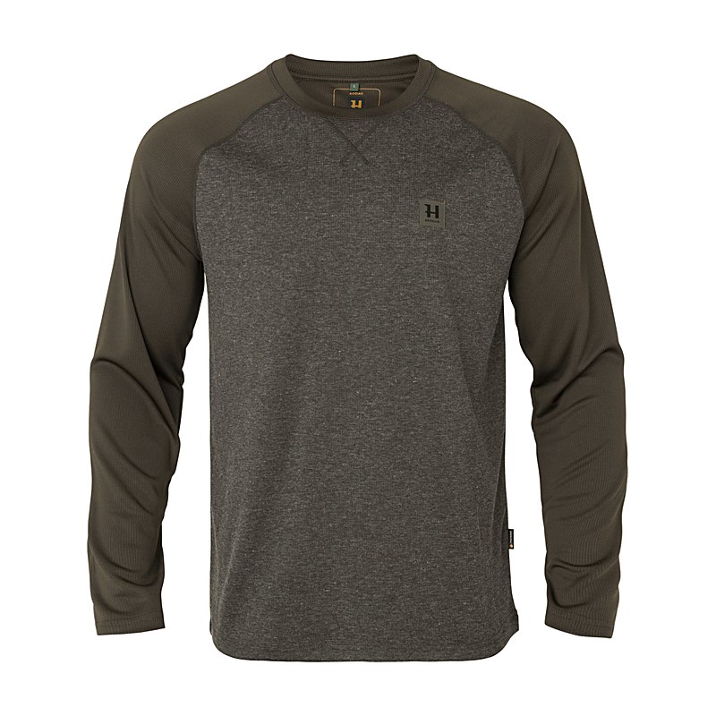 Härkila Langarmshirt Kodiak CleverWool, dark hunting green, Größe XXL
