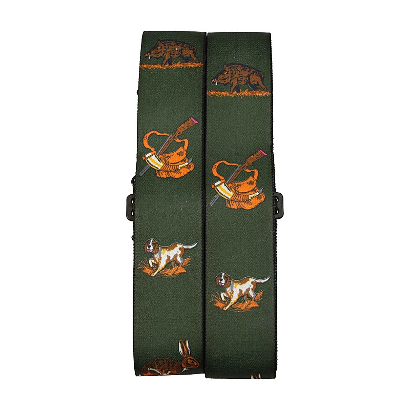 Foresta Hosenträger Hase & Hund, grün, Größe one size