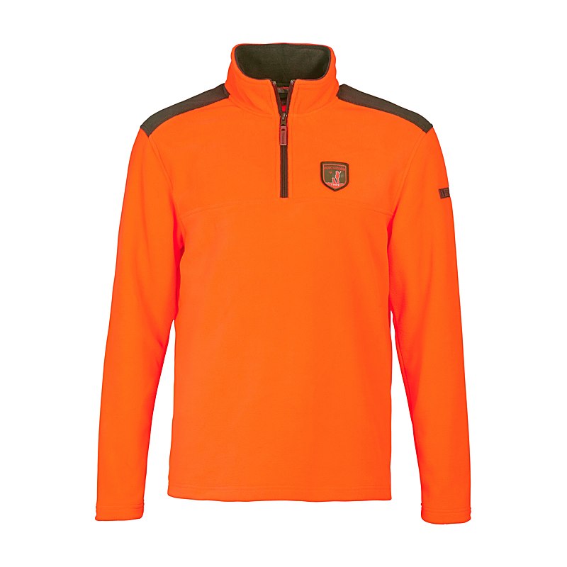 Percussion Fleecepullover Husky, orange, Größe 3XL