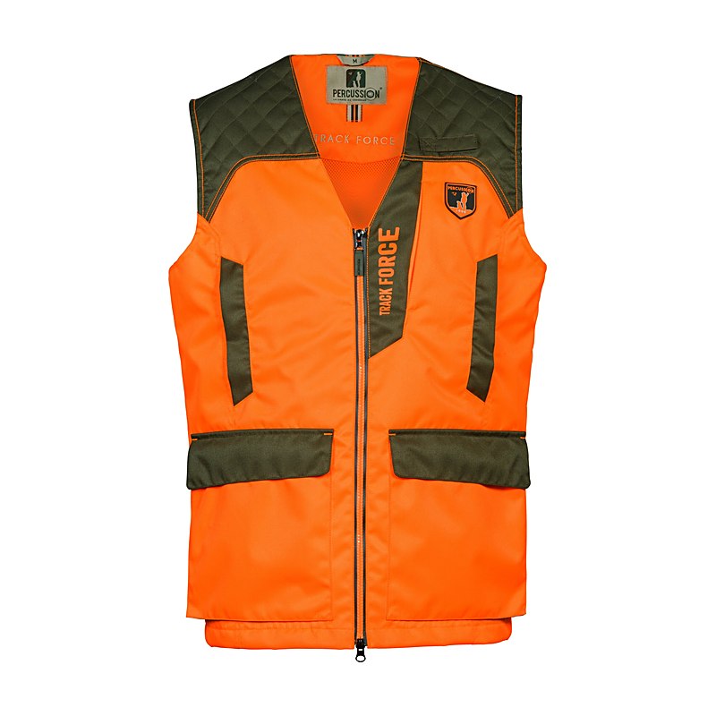 Percussion Weste Track Force, khaki-orange, Größe 4XL