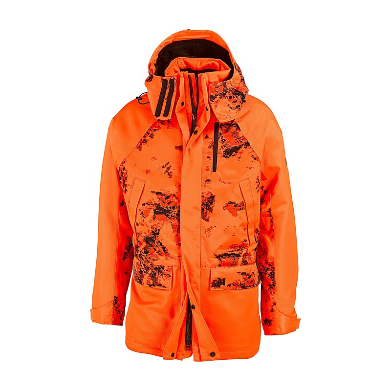 Härkila Jacke Wildboar Pro Blaze Camo HWS Insulated, axis msp CE orange, Größe 48