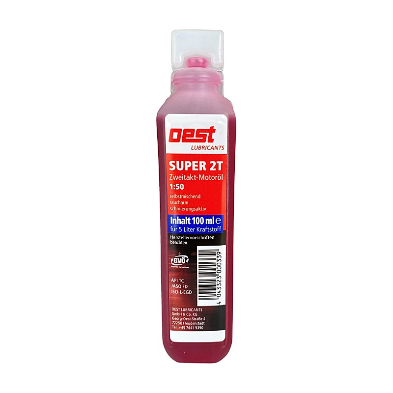 Oest Zweitakt-Motoröl Super 2T, 100-ml-Portionsflasche