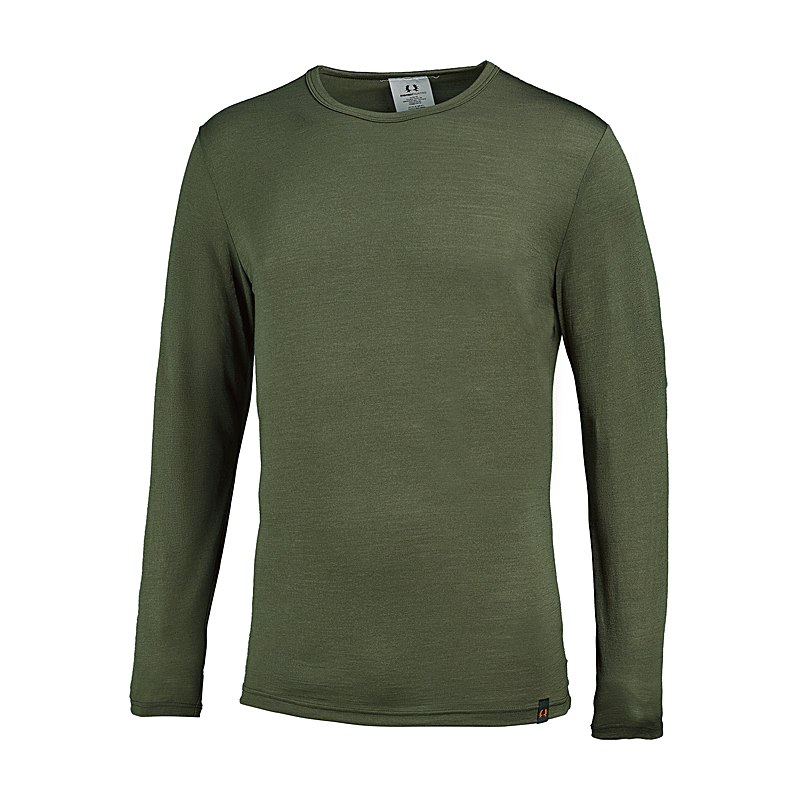 Nordforest Hunting Langarmshirt Merino, oliv, Größe L