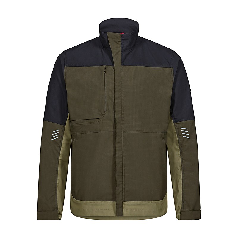 Engel Arbeitsjacke Entire mit Zwei-Wege-Stretch, forest green-black, Größe XL