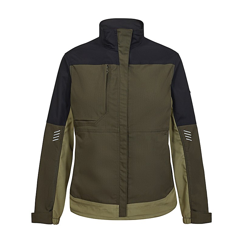 Engel Arbeitsjacke Entire mit Zwei-Wege-Stretch, forest green-black, Größe 3XL