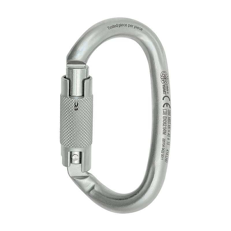 Kong Karabiner Ovalone DNA Trilock Stahl, silber