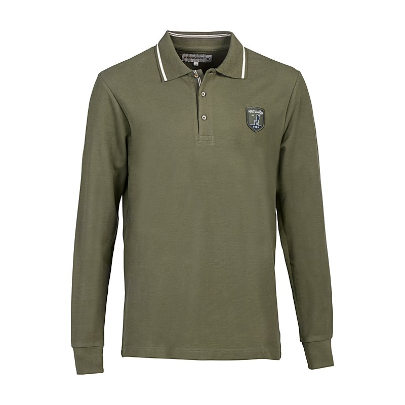 Percussion Langarmshirt mit Stick, oliv, Größe S