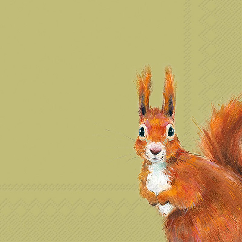 IHR Lunch-Servietten Squirrel Hazel