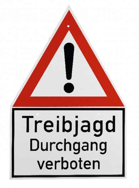 Achtungsschilder Treibjagd