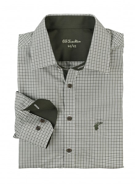 OS-Trachten Herren-Langarmhemd, Slim Fit