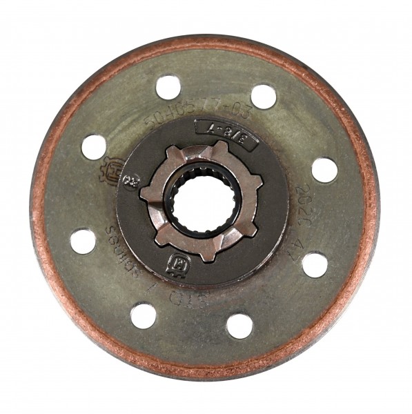 Pignon annulaire Husqvarna complet avec roulement à aiguilles 3/8", 7 dents, taille du moyeu : standard
