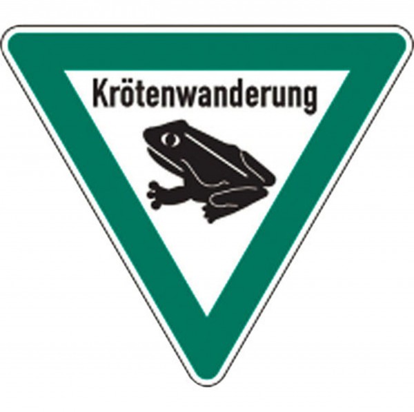Schild Krötenwanderung
