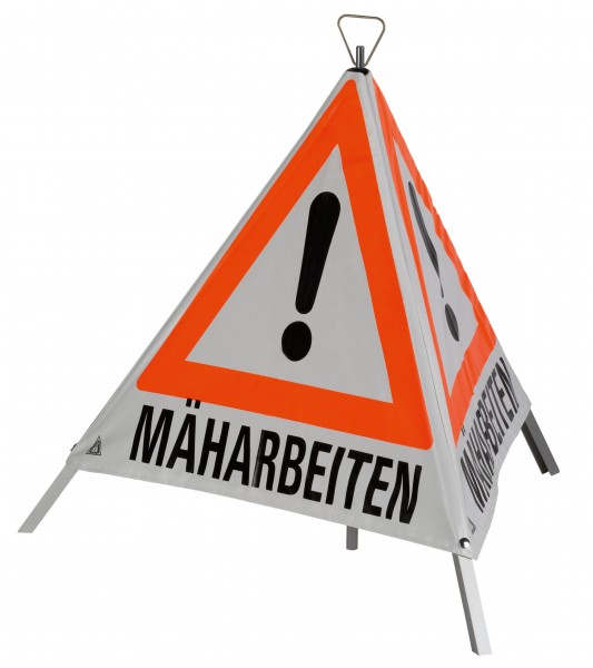 Faltsignal Mäharbeiten
