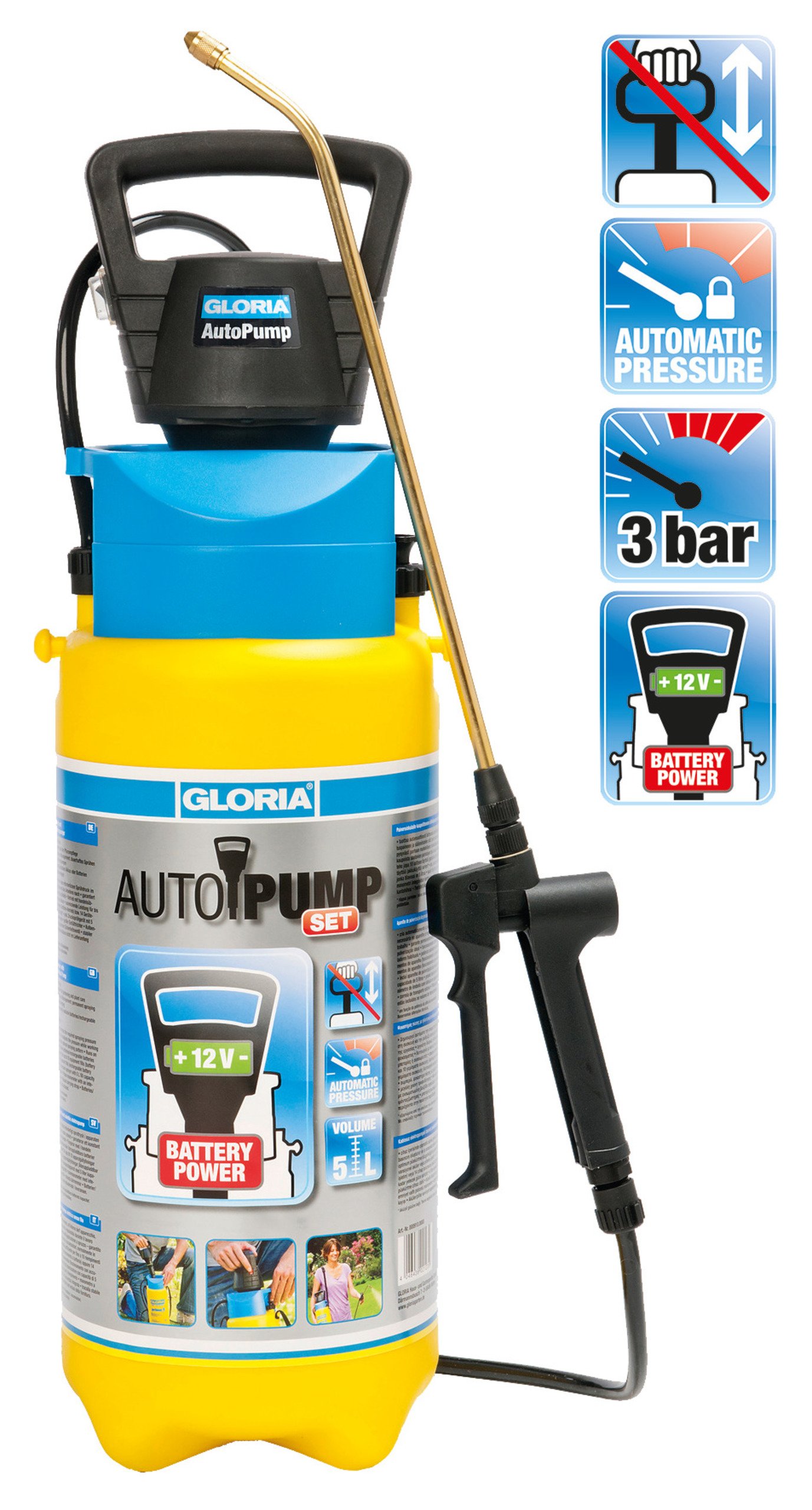 Gloria Drucksprühgerät Autopump Sprühgeräte Gartengeräte Garten