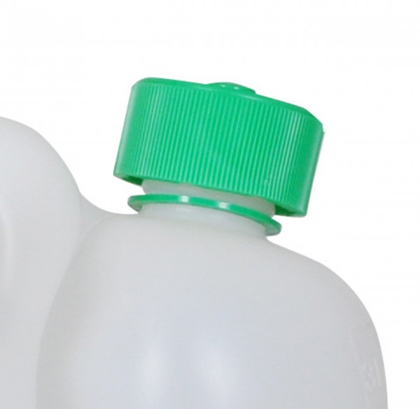 Bouchon de jerrican vert, sécurité enfants