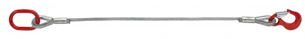Drahtseilstroppen/Chokerseile mit Fasereinlage - Form C - SIKA-Haken - Stahlring
