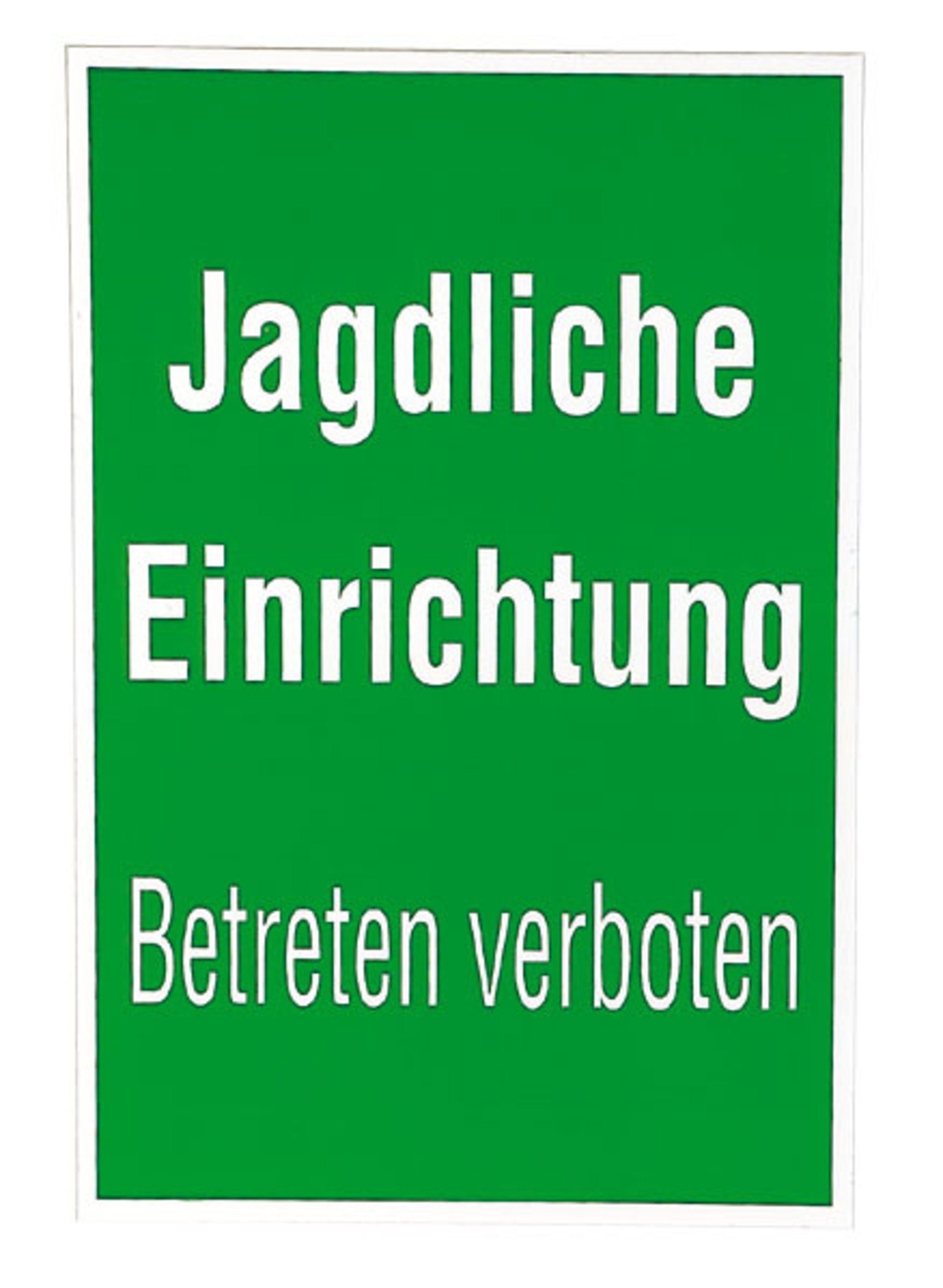 Schild Jagdliche Einrichtung Betreten Verboten Forstschilder Warnschilder Forstbedarf Forst Grube De