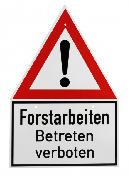 Achtungsschilder Forstarbeiten