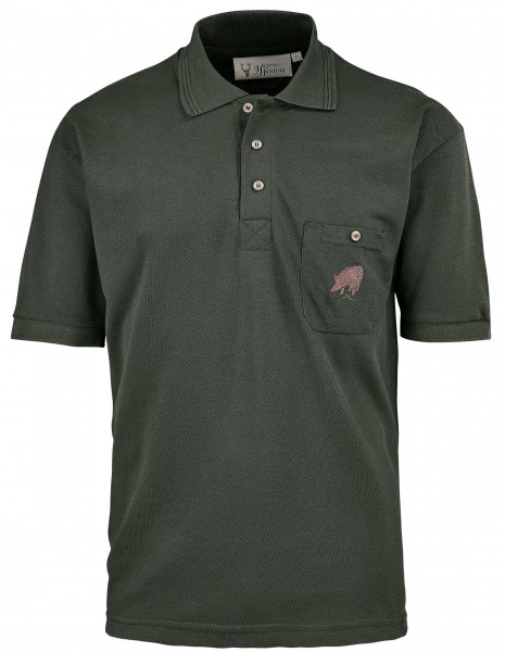 Hubertus Herren-Poloshirt Wildschwein