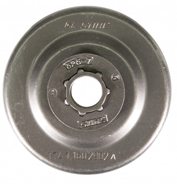 Pignon annulaire Stihl complet avec disque et bague de retenue .325", 7 dents, taille du moyeu : petite