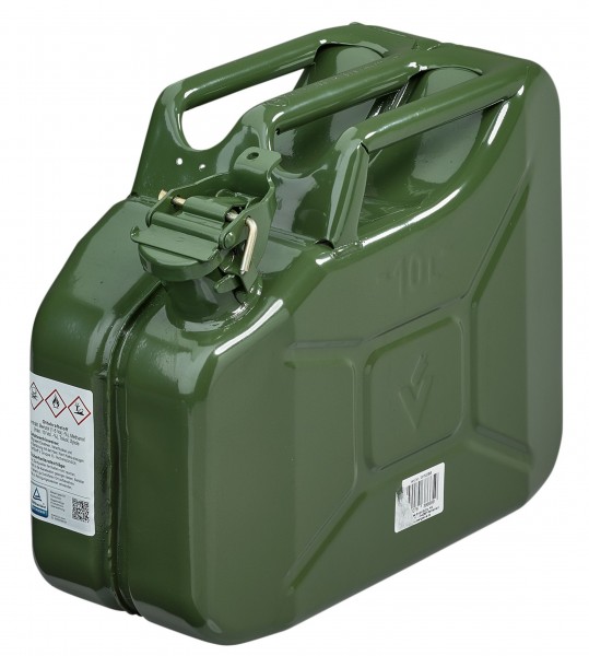 Jerrican à essence en tôle d'acier 10 l