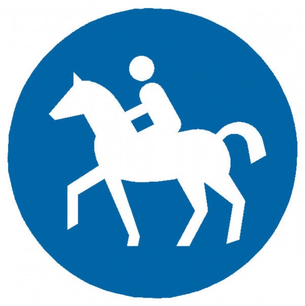 Schild Sonderweg Reiter