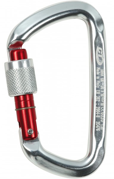 Karabiner D-Schrauber, Alu - EN 362/EN 12275
